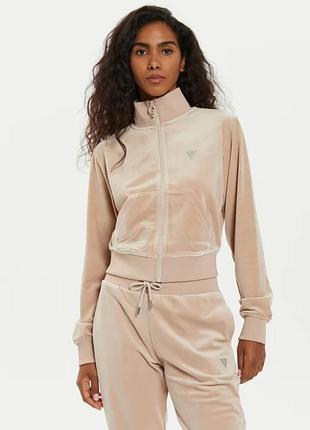 Женский велюровый костюм от guess брюки и кофта xs, s, m, l, xl оригинал