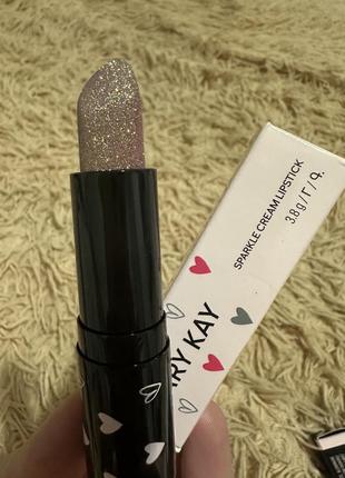 Кремовая помада mary kay sparkle cream lipstick "empower", 3,8 г - с блестящим эффектом для губ