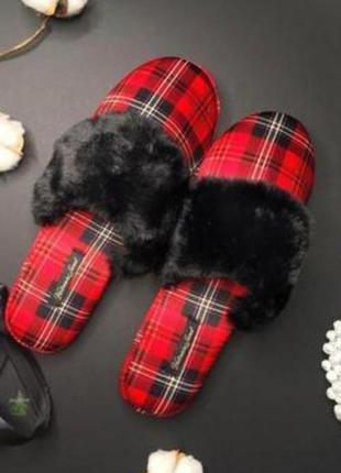 Домашние тапочки victoria's secret signature satin slipper s 37-38 красный (26188136)