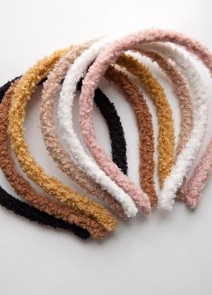 Обруч з хутра тедді, обруч дитячий, на дорослого,