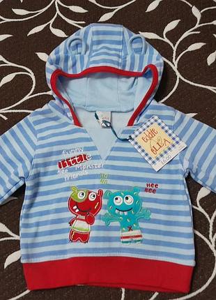 Кофта трикотажная с начесом на ребенка 6=9 месяцев, фирменная