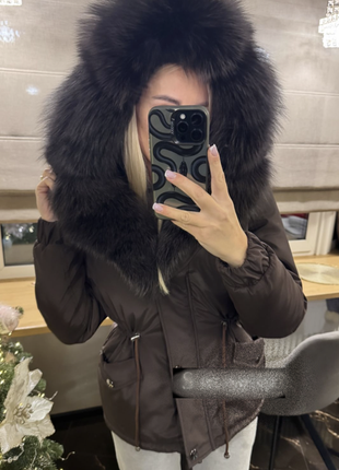 Женская парка с песцом, парка с мехом,s-l2 фото