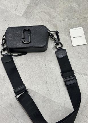 Шкіряна сумка marc jacobs the snapshot black оригінал