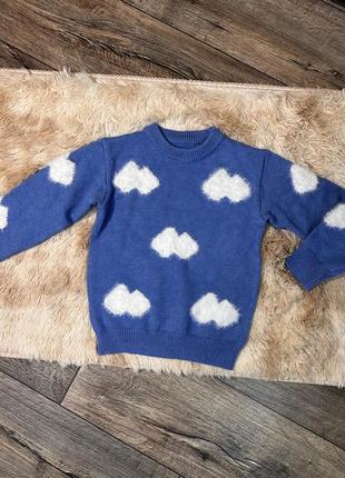 Теплый свитер на девочку 5-6 лет новый