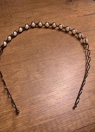 Обруч  для волос з перлинами