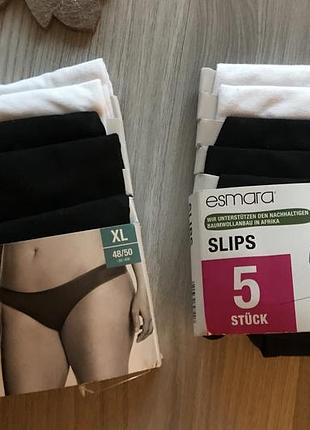 Есмара! жіночі базові трусики бавовна німеччина xl 48/50=56/58укр