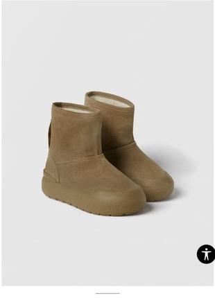 Уги zara черевики споги замша шкіра