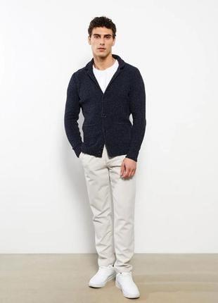 Синій чоловічий піджак з вовною lc waikiki, з кишенями, на гудзиках. фірмова туреччина5 фото