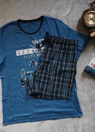 Мужская пижама livergy с шортами р. м (eur 48/50)