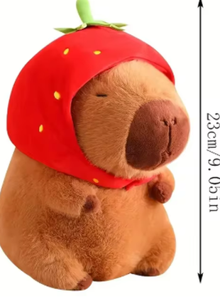 М'яка іграшка капібара !!! strawberry. 23 см. нова. в стилі " я полуничка ", capybara.