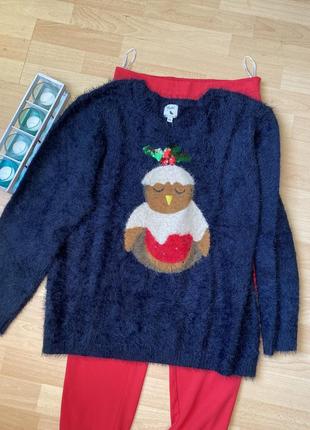 Крутой новогодний свитер батал yumi