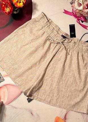 Лляні шорти marks&spencer, розмір 22/50, нові з етикеткою, колекція 2023 року