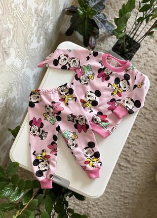Пижама/девочка/теплый/минимаус/байка/Двухнитка с начесом