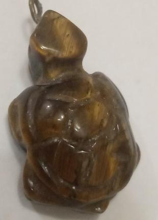 Подвеска черепашка из камня.