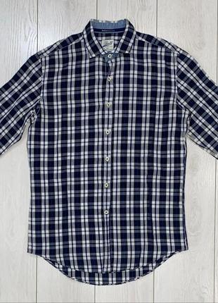 Мужская льняная рубашка boggi milano italian exclusive designer shirt size l