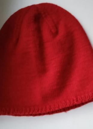 Женская/подростковая шапочка из шерсти с добавлением акрила.р-р.54-56.