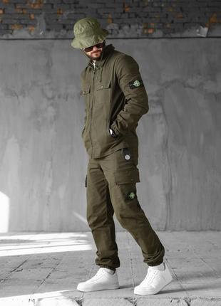 Костюм мужской stone island haki