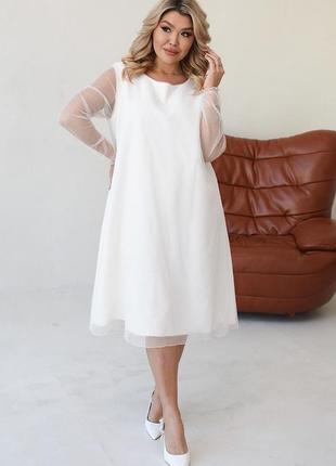 Нежное платье с блестками