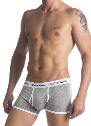 Мужские трусы хипсы саlvіn кlеіn серия 365 серые с белым поясом