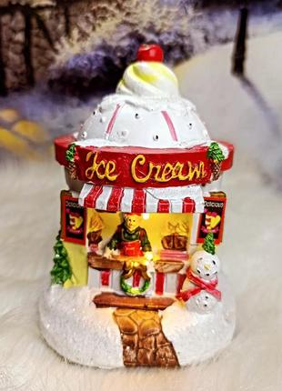 Лед фигурка мороженое магазинчика ice cream с подсветкой