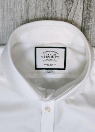 Продается мужская белая классическая рубашка с длинным рукавом и двойным манжетом в...