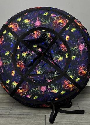 Тюбинг для катания с горки, надувные сани 120см, ваточка для снега, плюшка, таблетка