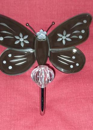 Зеркальная бабочка крючок вешалка декоративный элемент декор