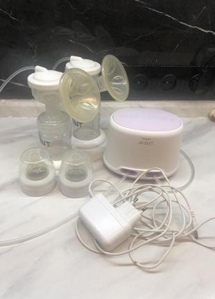 Подвійний молоковідсмоктувач avent scf334