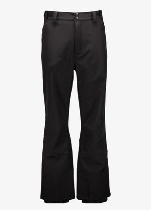 Черные  мужские лыжные теплые cофтшелл мембрана softshell термо штаны брюки mountain peak s