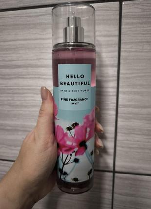 Мист, спрей для тела bath & body works hello beautiful 236 мл