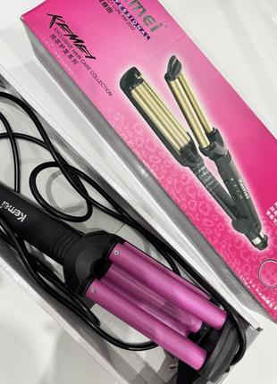 Плойка для завивки волосся 18мм kemei