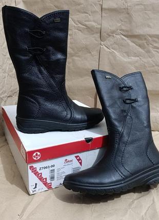 Новые женские кожаные сапоги rieker 37 черные арт. z7063-00