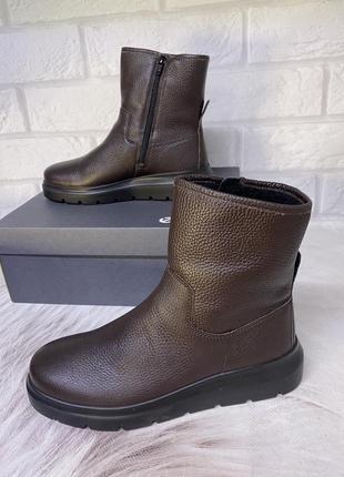 Зимові, шкіряні черевики ecco nouvelle, 21624301178, оригінал - 38р