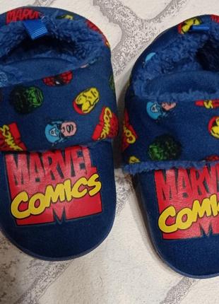Дитячі капці, капці в садочок, капці з героями marvel, капці марвел, детские тапочки, тапочки с супергероями, теплі капці дитячі, капці на хлопчика