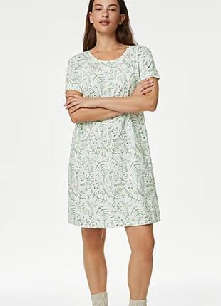 Брендовое домашнее платье, ночная рубашка marks & spencer, размер l