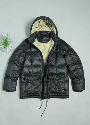 Abercrombie & fitch пуховик чоловічий чорний куртка зимова чоловіча на пуху пухова с 46 s з капюшоном тепла теплий