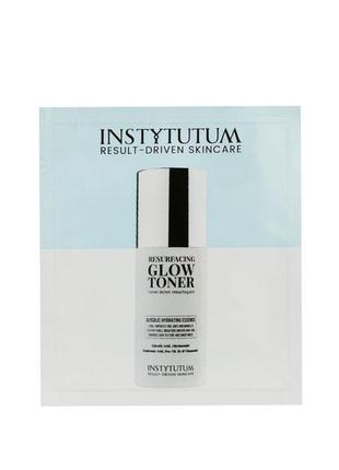 Пробник тоник для лица с гликолевой кислотой instytutum resurfacing glow toner 2 мл