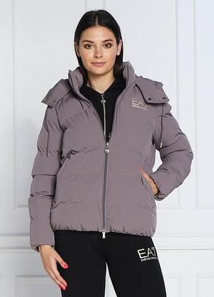 В наличии пуховик emporio armani в размере xxs цвет shark grey