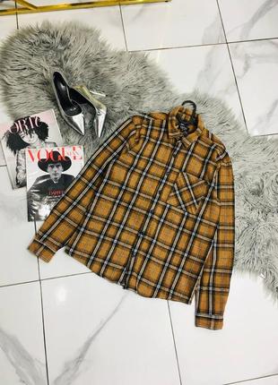 Тёплая байковая рубашка в клетку boohoo man