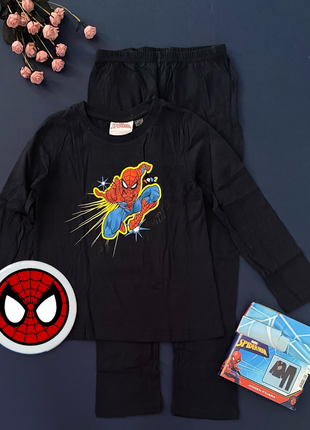 Піжама spiderman 8-9-10 років. 134/140 marvel spider man spidermen марвел людина павук домашній костюм піжамка комплект на хлопчика lupilu pepperts