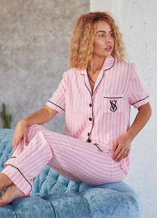 ⭐️ хлопковая пижама victoria’s secret рубашка и штаны⭐️