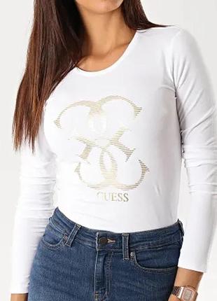 Лонгслив guess jeans джемпер свитер пуловер кофта оригинал с большим логотипом