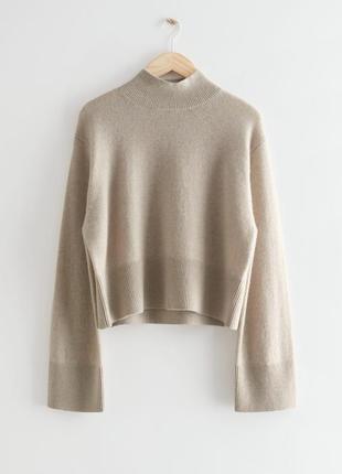 &other stories шерстяной свитер с высоким горлом оверсайз