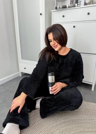 Теплая махровая пижама