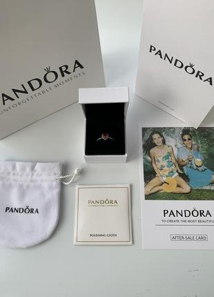 Оригинальная кольца pandora красное сердце