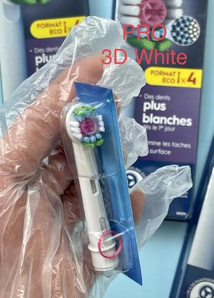 Oral-b/braun 3d white! поштучно! змінні насадки!