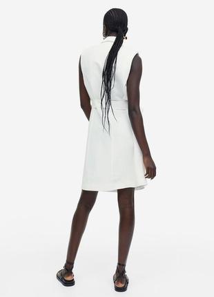 Платье платье сарафан zara h&m лен льняное белое3 фото