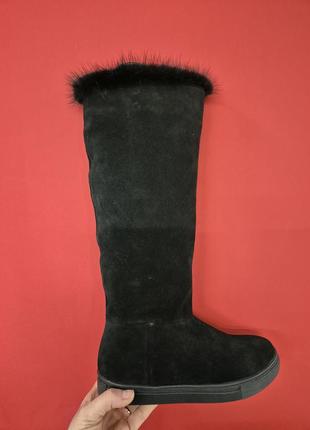 Сапоги зимние из замши.