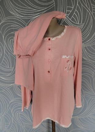 Cotton 100% новый классный домашний костюм-кофта и штаны