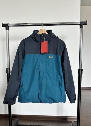 Теплая куртка вытрелка на мембране 2 в 1 с флисовой кофтой jack wolfskin